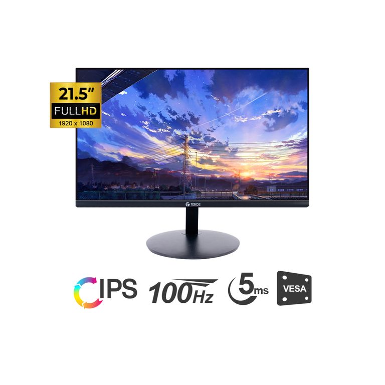 MONITOR TE-2130CS 21.5" FHD IPS 1920 x 1080 100HZ 5MS HDMI VGA