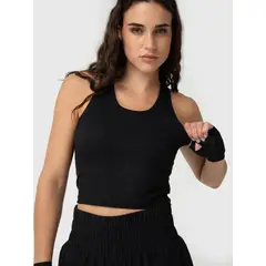 BSOUL - Bra Mujer Modal Rib Aloe Negro