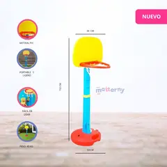 EVERBEST - Canasta de Baloncesto Regulable «BASKET» Yellow