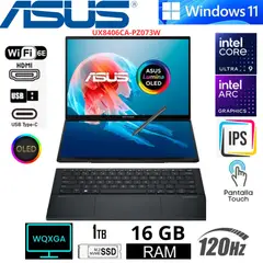 ASUS - Laptop Zenbook DUO 14″ 3K OLED Touch UX8406CA-PZ073W Intel Core Ultra 9 32GB RAM 1TB SSD Gris W11