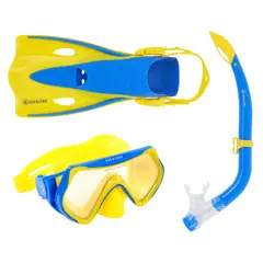 AQUA LUNG SPORT - Aqualung Set Hero Jr. Amarillo - Azul L XL 32 - 36