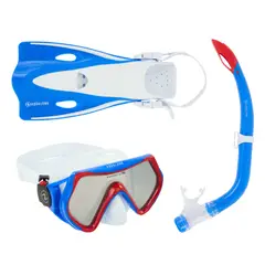 AQUA LUNG SPORT - Aqualung Set Hero Jr. Blanco - Azul S M 25 - 31