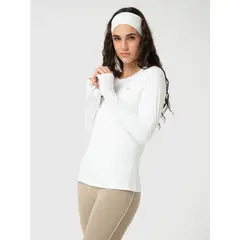 BSOUL - Polo Manga Larga Mujer First Layer Blanco