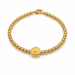 GENERAL - Pulsera Flor De Loto - Elegancia Espiritual - Dorado