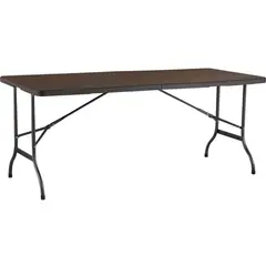 OEM - Mesa Ratán Plegable 180 cm - Estructura Reforzada y Fácil Transporte