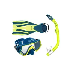 AQUA LUNG SPORT - Aqualung Set Trooper Amarillo - Verde Petroleo S M 36 - 41