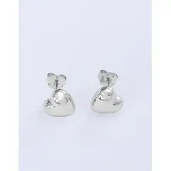 NATHALIE BIRD - Arete corazón globo en plata 925 para mujer
