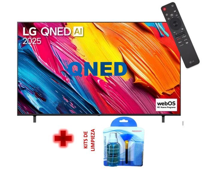 Televisor QNED 65 4k ThinQ AI 65QNED70ASA Smart TV 2025+ KIT DE LIMPIEZA
