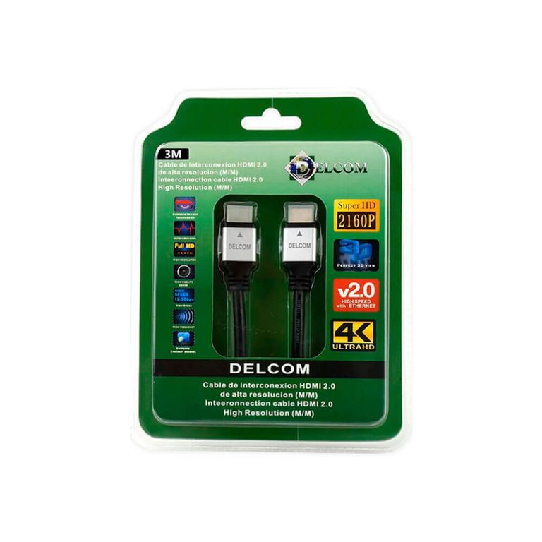 Cable HDMI Delcom 3m 4K V2.0