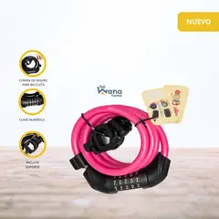 OLLIE - Cadena de Seguridad con Clave Numérico «AXIS» Pink