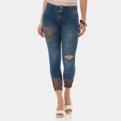 FITS ME - Pantalon Moda Lizie Denim Stretch Mujer