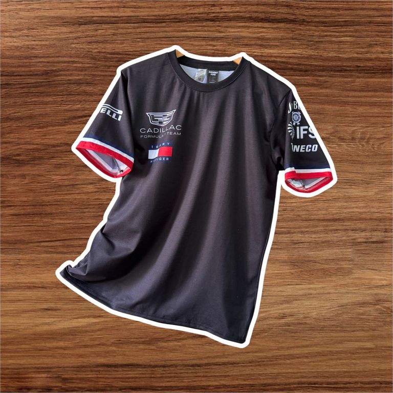 Polo Cadillac Formula One Team Camiseta Pirelli F1, Checo Perez, Negro