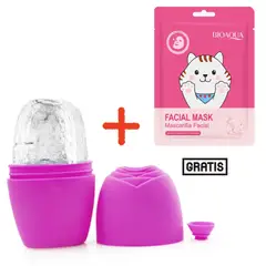 GENERICO - MASAJEADOR FACIAL DE HIELO + MASCARILLA FACIAL COLORES ALEATORIOS