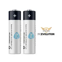 GENERICO - Pilas Recargables AA 1.2v ROMAX Par de Baterias Recargables 2100mAh