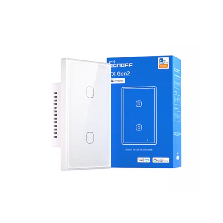 Interruptor táctil inteligente Wifi Matter - T6-2C-120M