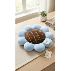 GENERICO - COJIN FORMA DE FLOR COLOR AZUL