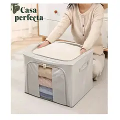GENERICO - Caja De Almacenamiento Organizador Antipolvo Con Tapa Plegable de 66 Litros