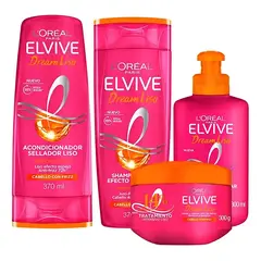 ELVIVE - Pack Dream Liso: Shampoo + Acondicionador + Ctt + Cpp