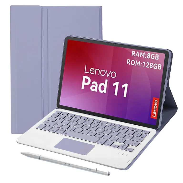 Tablet pad 11 2025 8+128GB WIFI 2.5K-Azu+Teclado Morado+Lápiz táctil