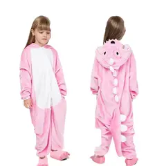 GENERICO - Pijama Dinosario Rosado Niñas Enterizo - Tallas 4 hasta 14