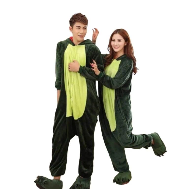 Pijama Dinosario Verde Onesie Enterizo - Tallas 16 hasta XL