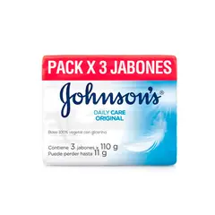 JOHNSONS - Jabón de Tocador Original 3 Unidades