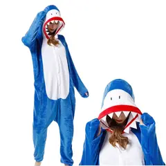 GENERICO - Pijama Tiburon Azul Unisex Enterizo - Tallas 16 hasta XL