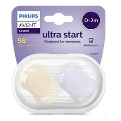 AVENT - Chupon De Recien Nacido 0 A 2 M Pack 2 Uni + Estuche