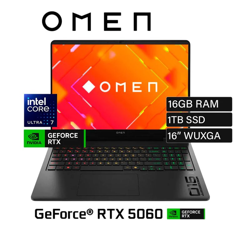 Laptop Omen 16-AM0073DX Intel Core Ultra 7-255H 16GB 1TB SSD RTX 5060 8GB W11 Home