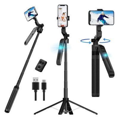 TRÍPODE 360° CON SENSOR DE MOVIMIENTO 1.9 METROS -