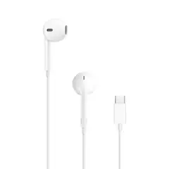 APPLE - Audífono in ear con cable conector Tipo-C, con micrófono, blanco