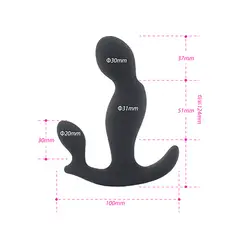 GENERICO - Plug Vibrador Prostático Silicona Magnum Control Remoto 10 Modos Carga USB