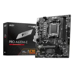 Msi - Placa Madre PRO A620M-E Socket AM5, DDR5, Micro-ATX, PCIe 4.0, RAID SATA, Ranura M.2, HDMI 2.1
