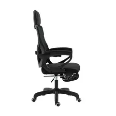 GENERICO - Silla de Oficina Ergonómica Gamer Haven E02 Mesh Negro con Reposapiés