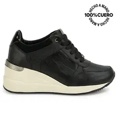 VIALE - Zapatilla Basico REC-2605 Negro Cuero