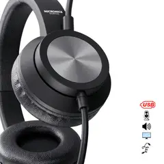 MICRONICS - AUDIFONO USB CON MICROFONO NORTON MIC H802U