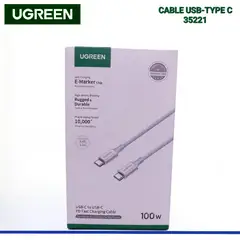 UGREEN - CABLE DE CARGA USB-C A USB-C 100W