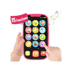 OEM - Celular de Juguete Mi Primer Smartphone HOLA - 15 Botones Interactivos