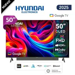 HYUNDAI - TELEVISOR HYLED5029QFG 50” QLED SMART TV GOOGLE TV 4K UHD 2025