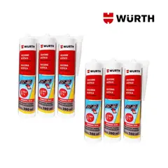 WURTH - Silicona Acética Alta Temp Roja 280ml x 6 unidades