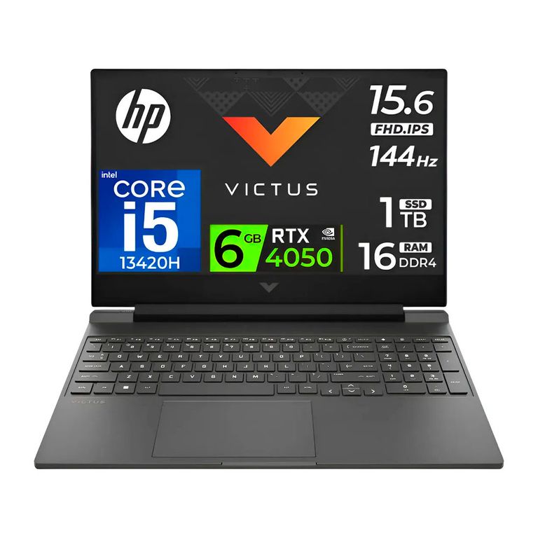 Laptop gamer Victus 15 core i5-13420H Nvidia 6GB RTX4050 Ram 16gb Ssd 1tb 15.6″ FHD 144Hz