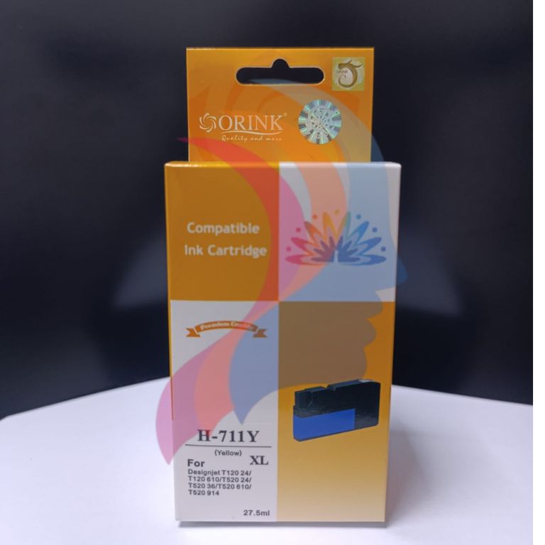 Cartucho de tinta Compatible CH 711 XL Amarillo Yellow 27.5 ml