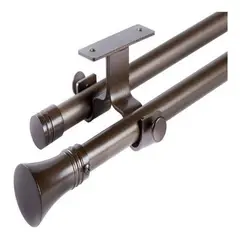 METALHSA - Set Doble Extensible 16/19 Techo 120-210 cm Cónico Café
