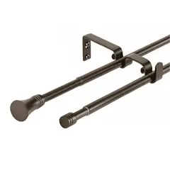 METALHSA - Set Doble Extensible 16/19 Muro 120-210 cm Cónico Café
