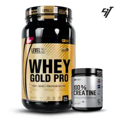 Level Pro - Whey Gold Pro 2.43Lbs Vainilla+Creatina Un 250Gr