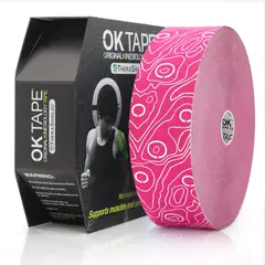 GENERICO - Cinta Kinesiológica Ok Tape Pro Profesional 31.5mt X 5cm Rosa Chicle