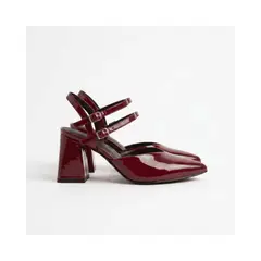 PALINI SHOES - Taco 7 de vestir en punta color vino