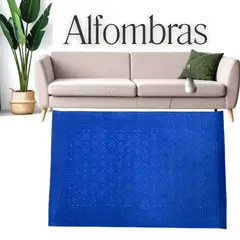 SM - ALFOMBRA DE FELPA C/RELIEVE 60 X 90 CM AZUL