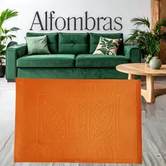 SM - ALFOMBRA DE FELPA C/RELIEVE 60 X 90 CM NARANJA