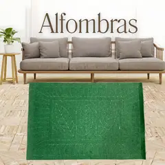 SM - ALFOMBRA DE FELPA C/RELIEVE 60 X 90 CM VERDE